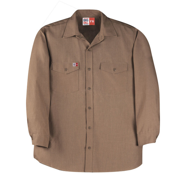 Big Bill FR 4.5 oz. Nomex Work Shirt TX290N4 Khaki